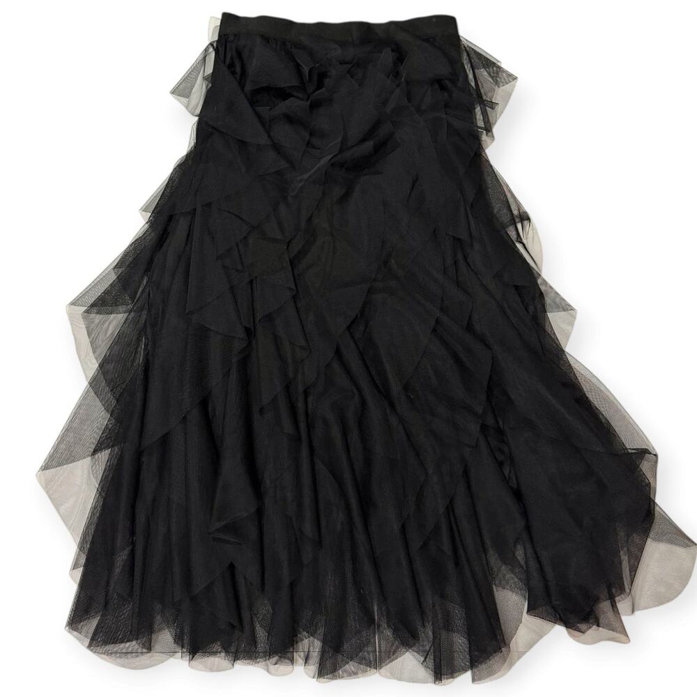 NWT Chelsea & Violet Asta Tulle Midi Skirt - Black - Medium - Picture 4 of 8